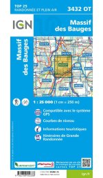 Carte IGN Massif des Bauges 3432OT