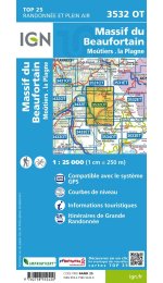 Carte IGN Massif du Beaufortain 3532OT