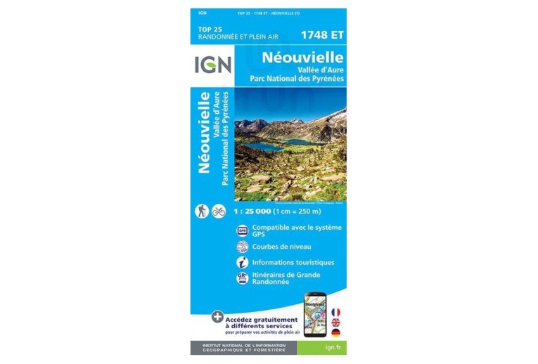 Carte IGN Néouvielle 1748ET