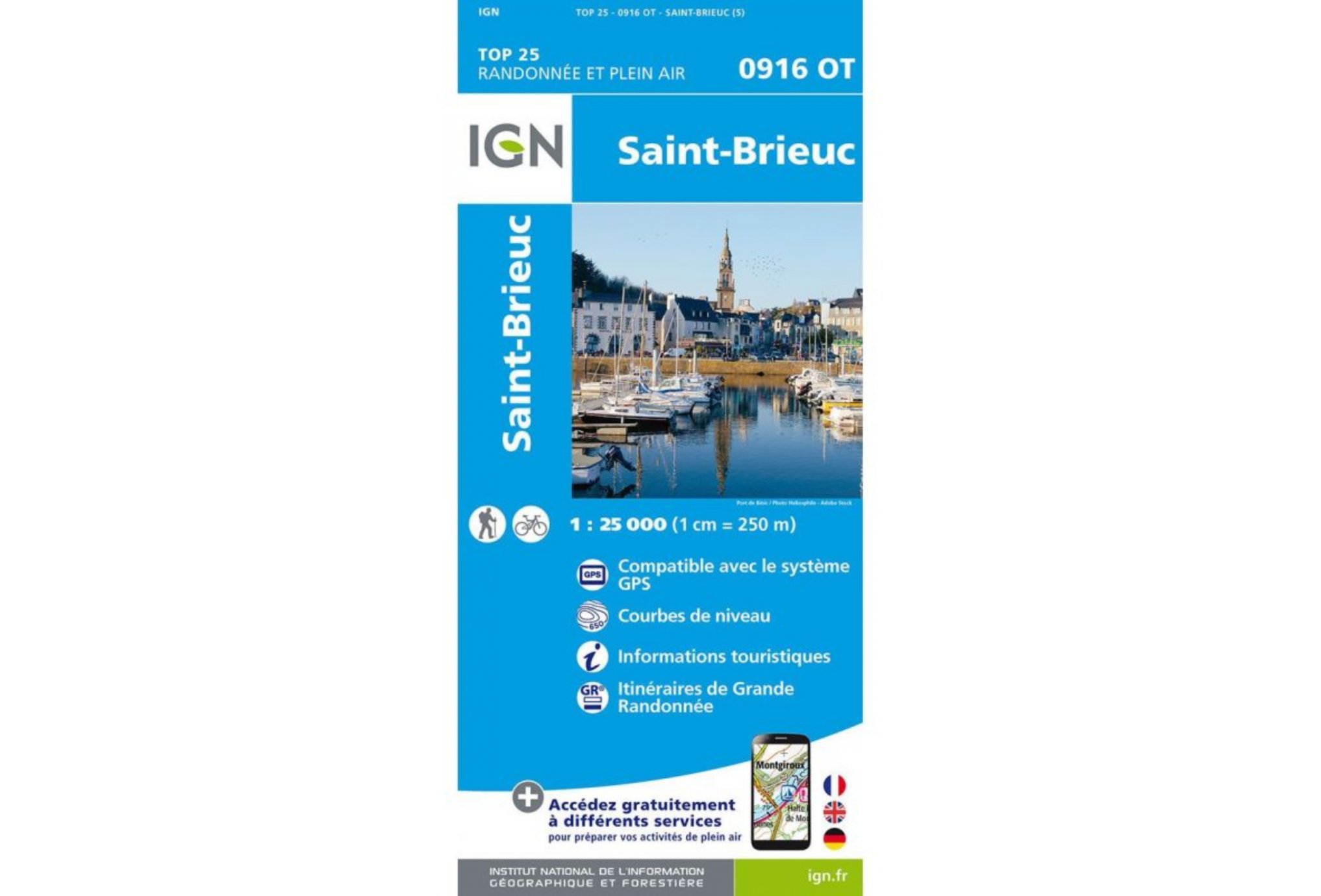 Carte IGN Saint-Brieuc 0916OT Cartes