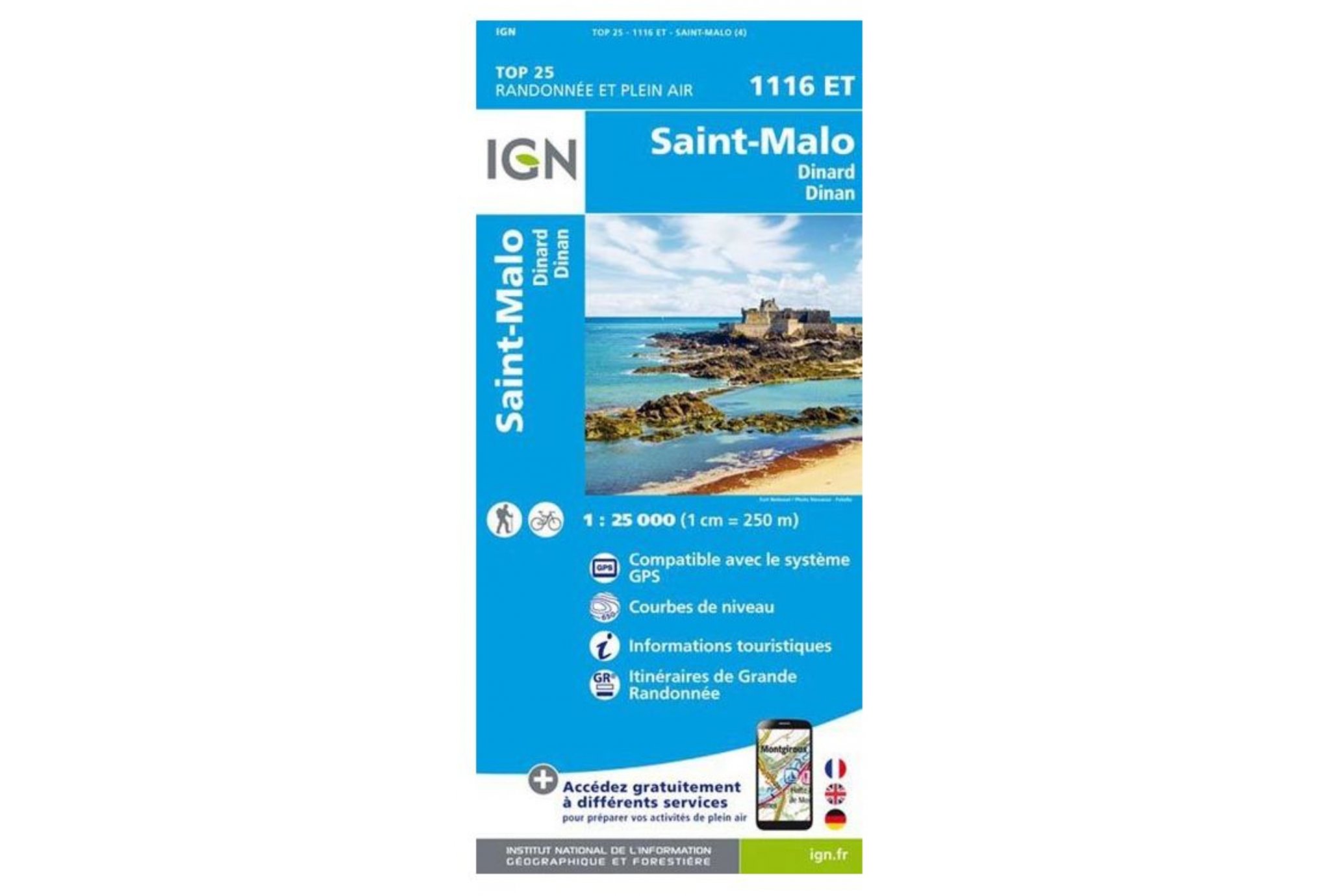 Carte IGN Saint-Malo 1116ET Cartes