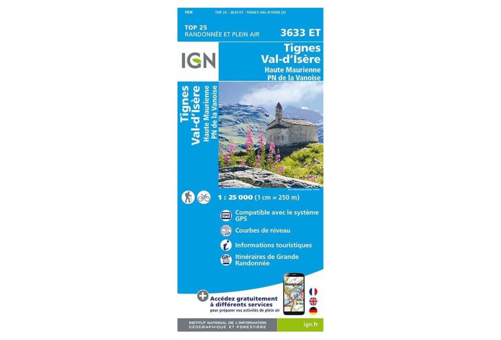 Carte IGN Tignes Val-d'Isère 3633ET Cartes
