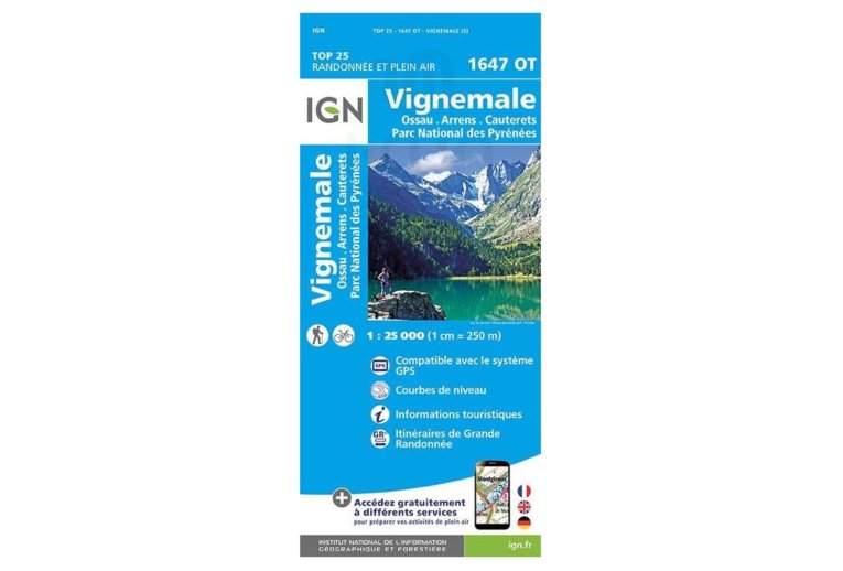 Carte IGN Vignemale 1647OT