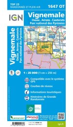 Carte IGN Vignemale 1647OT