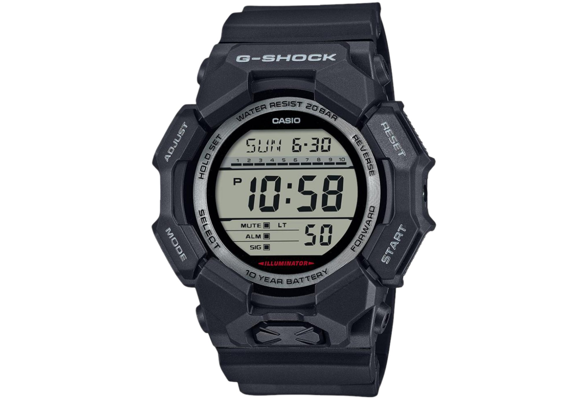 Montre de sport Casio G-SHOCK GD-010 - Noir - unisex (Homme/Femme)