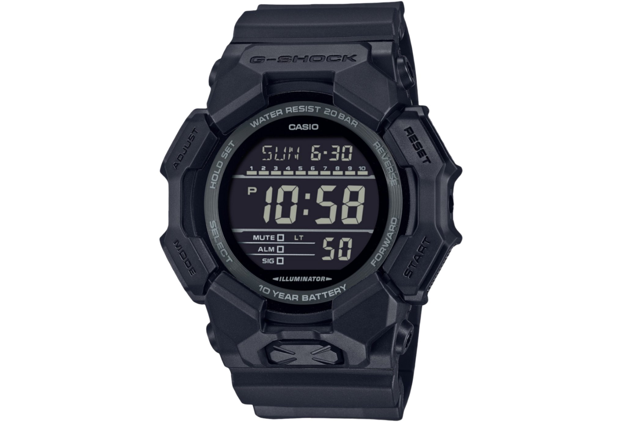Montre de sport Casio G-SHOCK GD-010 - Noir - unisex (Homme/Femme)