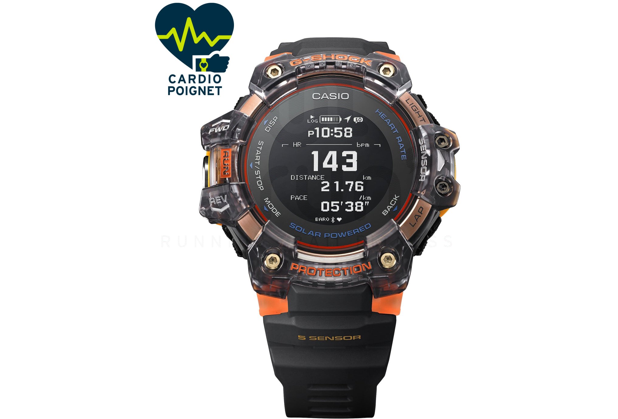 Casio G-SQUAD HR GBD-H1000-1A4ER