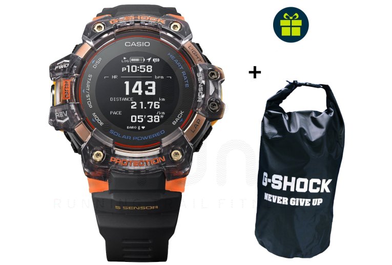Casio G-SQUAD HR GBD-H1000-1A4ER et sac �tanche G-Shock offert 
