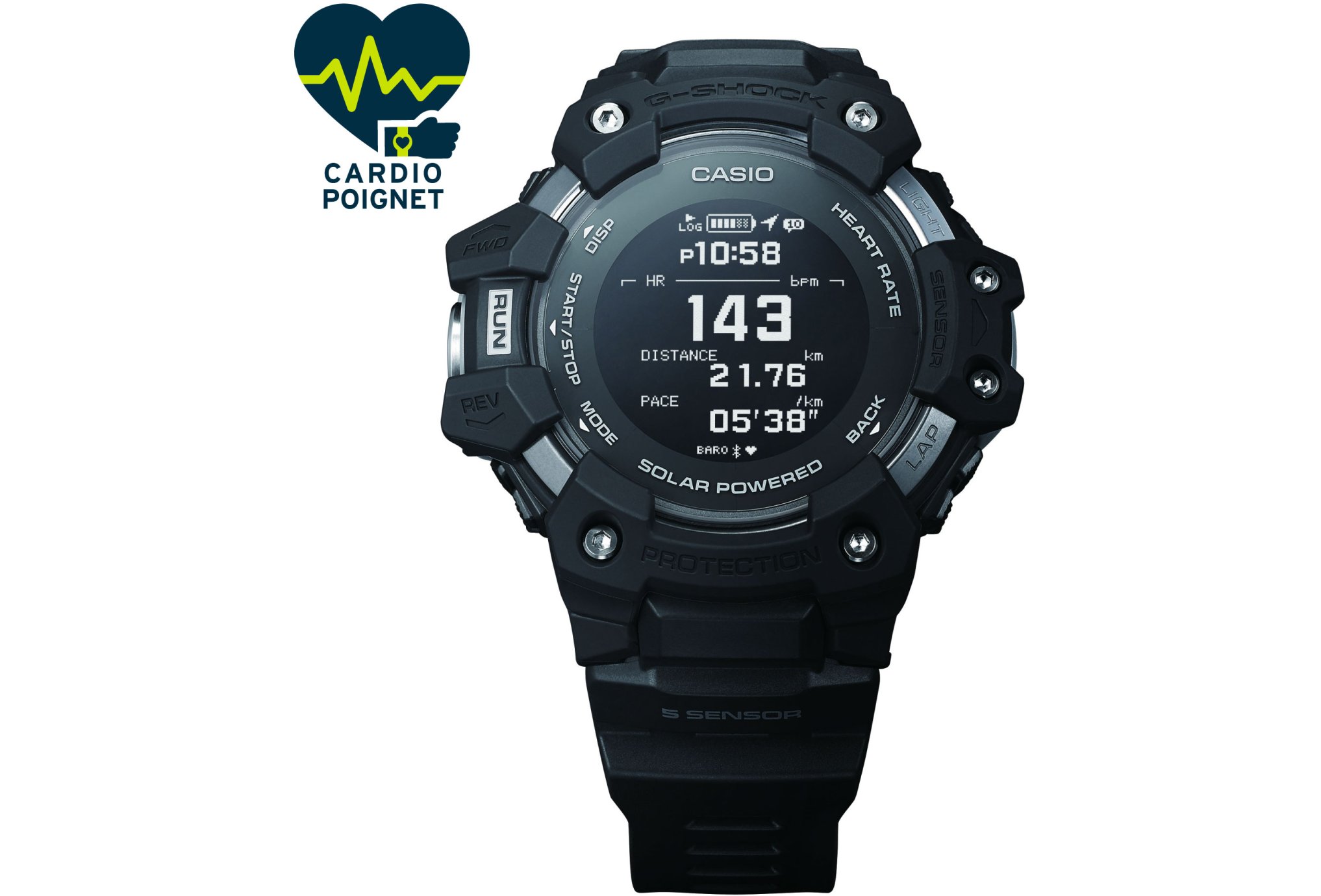 Casio G-SQUAD HR GBD-H1000-1ER