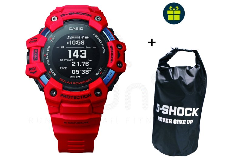 Casio G-SQUAD HR GBD-H1000-4ER et sac �tanche G-Shock offert 