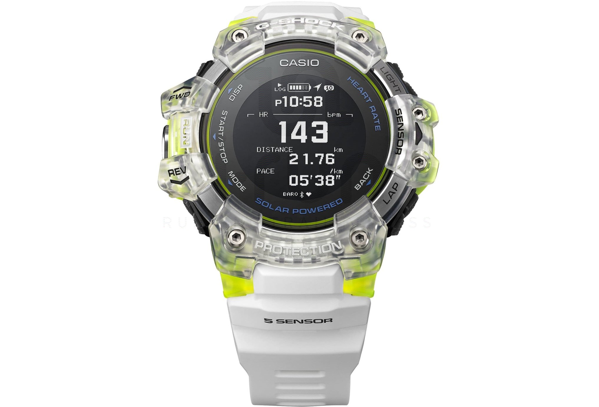 Casio G-SQUAD HR GBD-H1000-7A9ER et sac �tanche G-Shock offert 