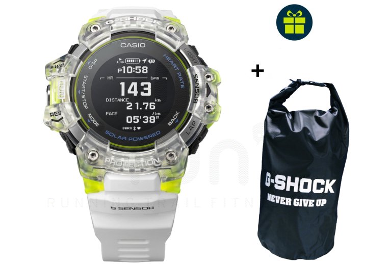 Casio G-SQUAD HR GBD-H1000-7A9ER et sac �tanche G-Shock offert