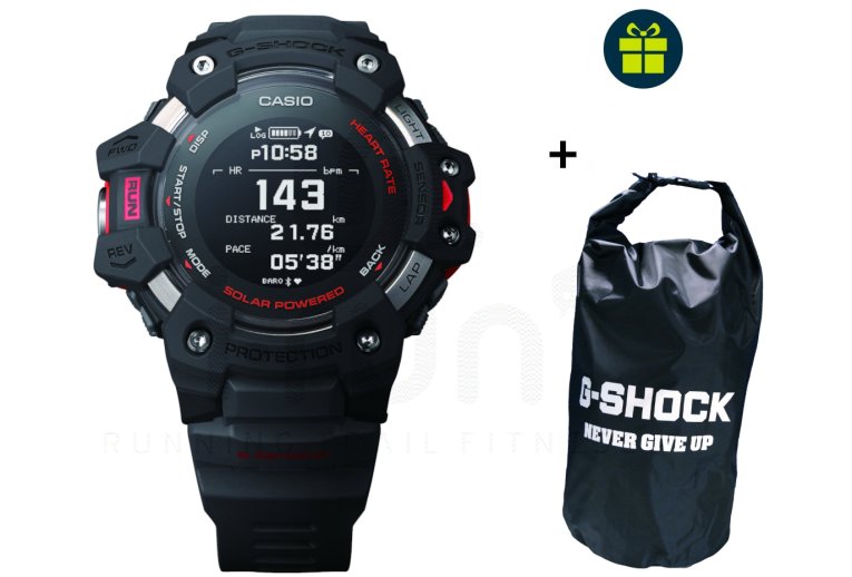 Casio G-SQUAD HR GBD-H1000-8ER et sac �tanche G-Shock offert 