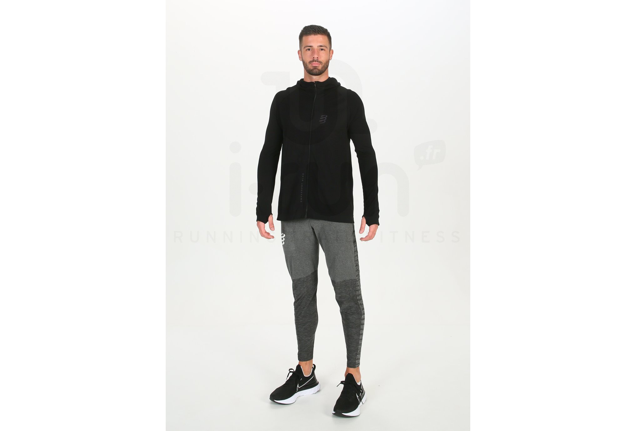 Compressport camiseta manga larga 3D Thermo Seamless Hoodie Black Edition 2020