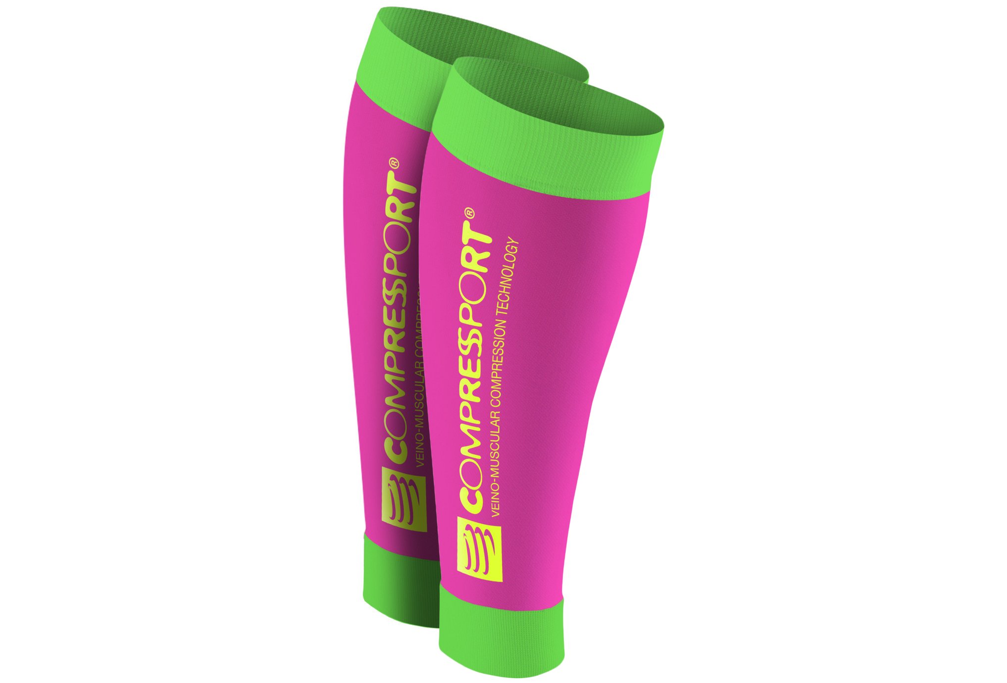Compressport Manguitos  de gemelo R2 Fluo