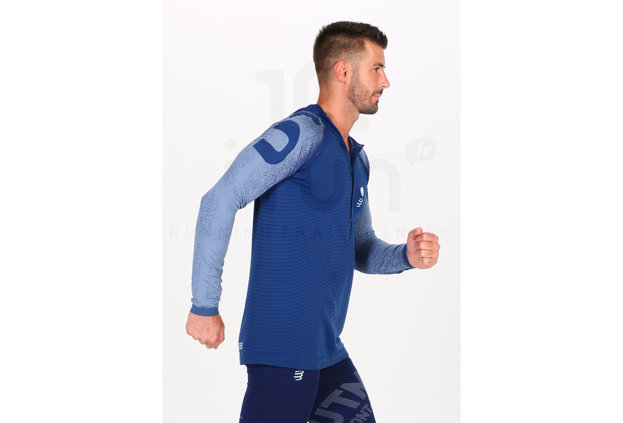 Compressport camiseta manga larga Ultra Trail 180g Racing Hoodie UTMB 2020