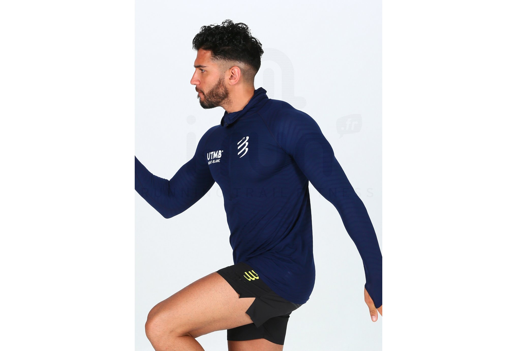 Compressport camiseta manga larga Ultra Trail 180 g Racing Hoodie UTMB 2019