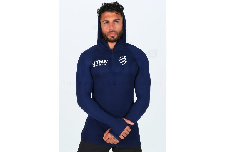 Compressport camiseta manga larga Ultra Trail 180 g Racing Hoodie UTMB 2019