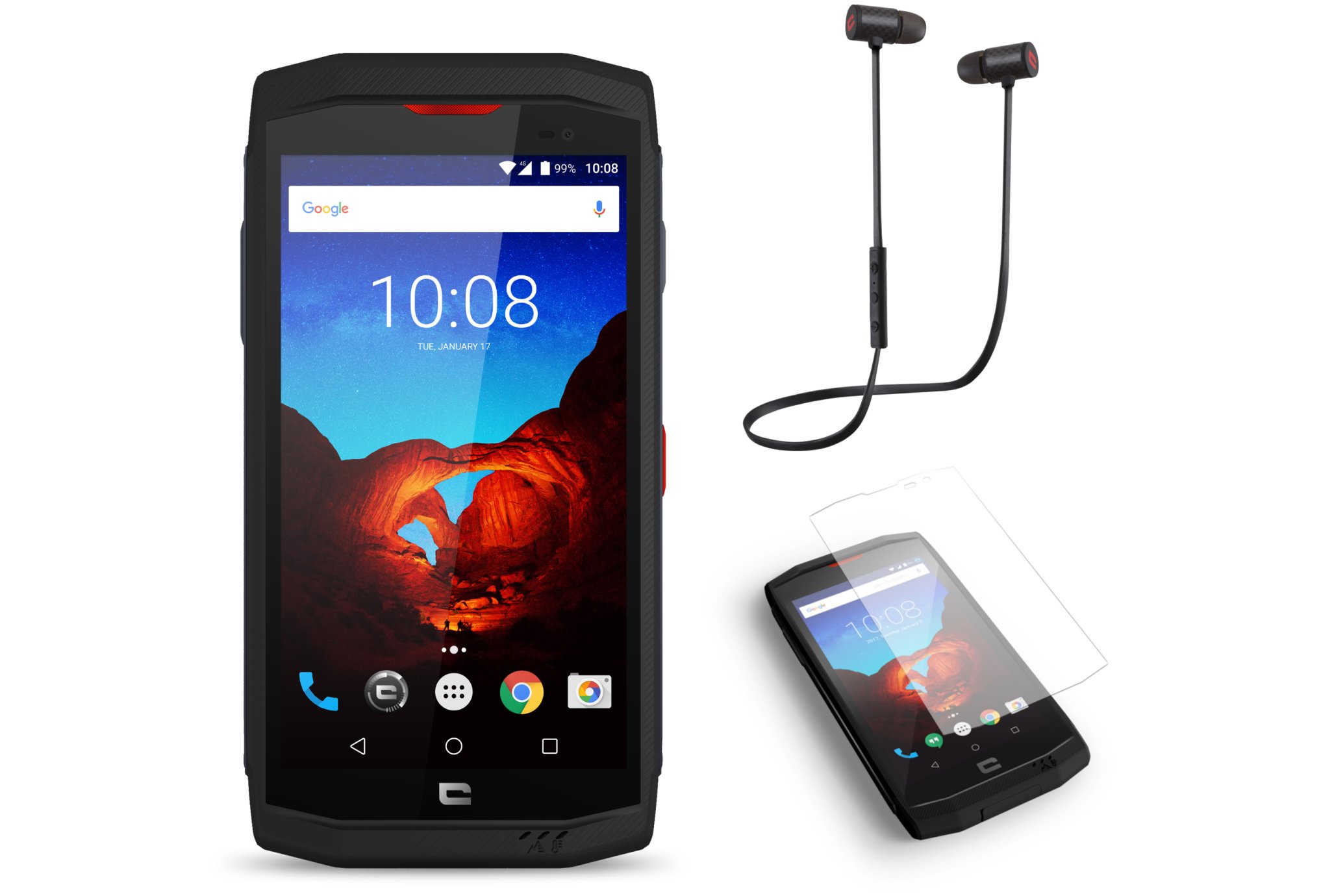 Crosscall Trekker-X3 + verre tremp� + �couteurs X-play