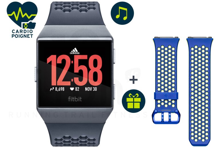 Fitbit Pack Ionic �dition adidas + Bracelet Sport Offert 