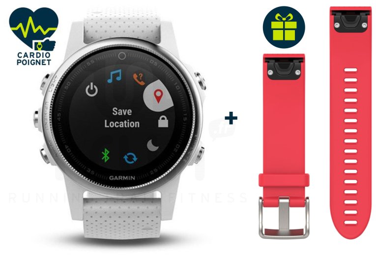 Garmin Fenix 5S GPS Multisport + Bracelet Offert