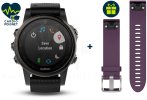 Garmin Fenix 5S GPS Multisport Sapphire Black + Bracelet Offert