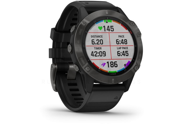 Garmin Fenix 6 Pro Sapphire y correa de cuero QuickFit 22 mm
