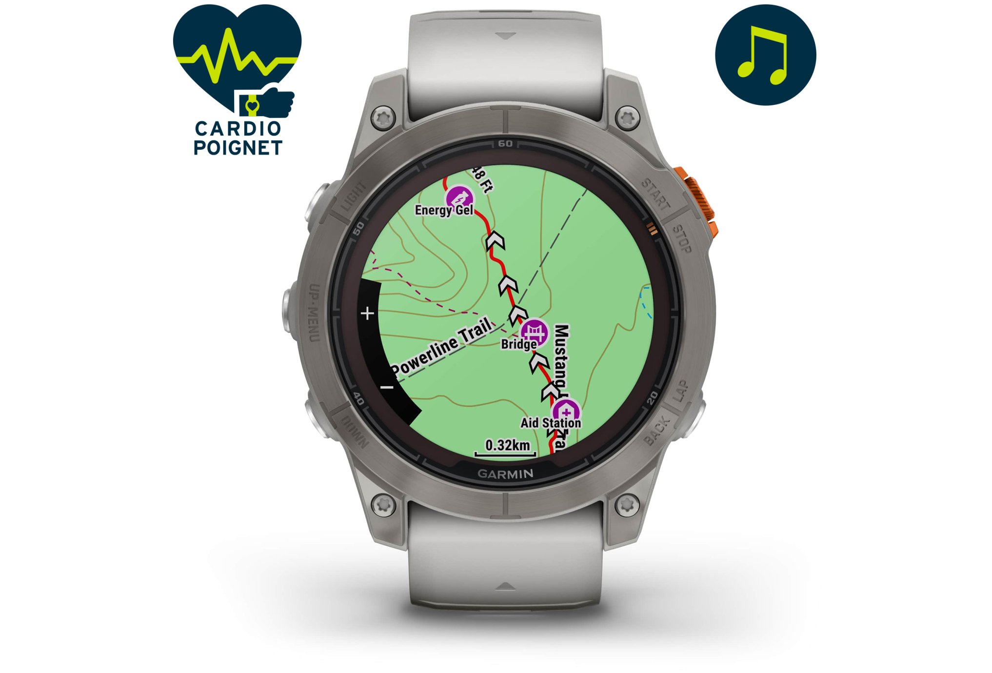 Garmin Fenix 7 Pro Sapphire Solar Titane Cardio-Gps