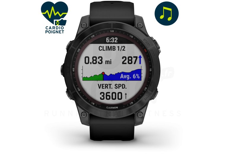 Garmin Fenix 7 Sapphire Solar Titane 