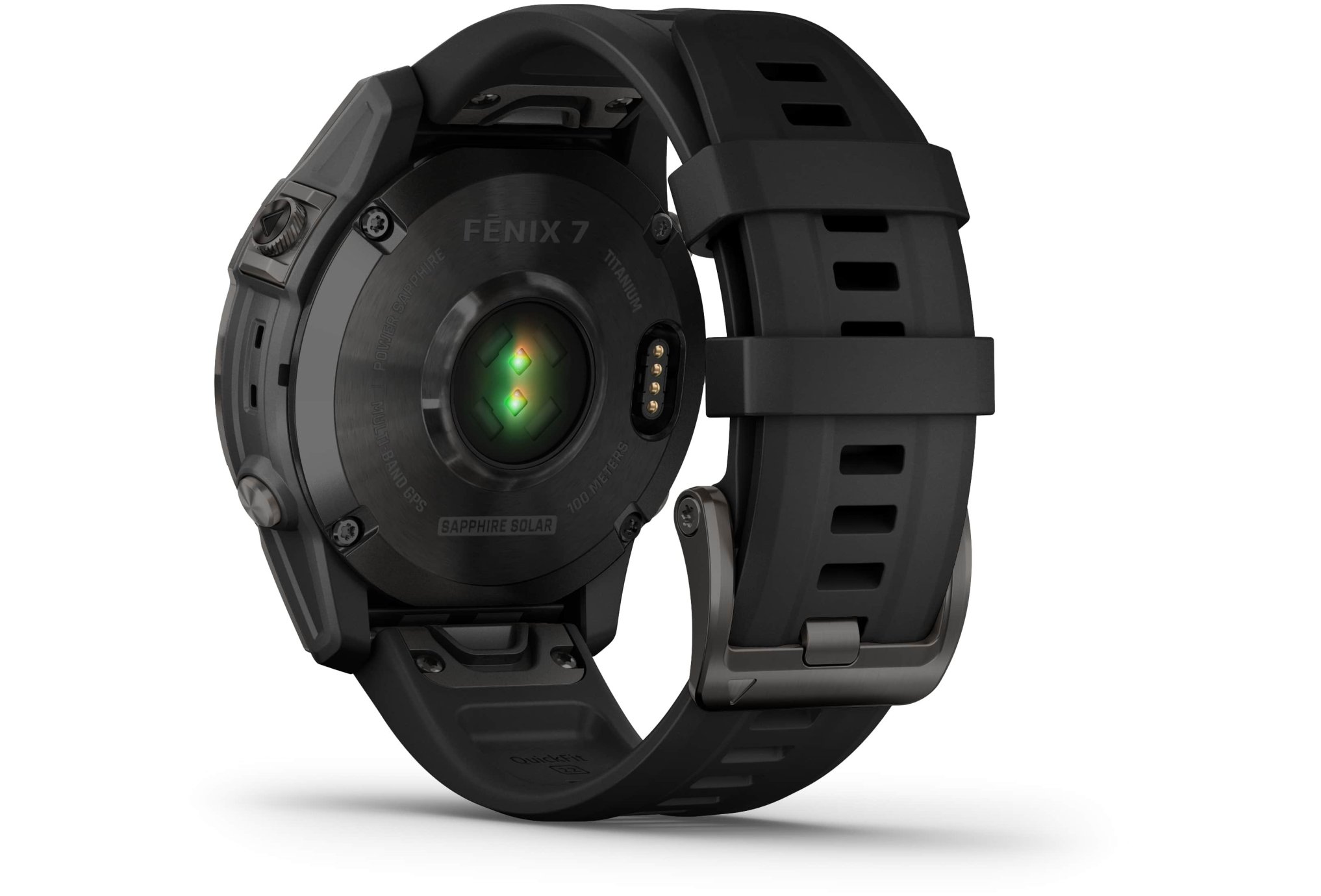Garmin Fenix 7 Sapphire Solar Titanium and QuickFit leather strap