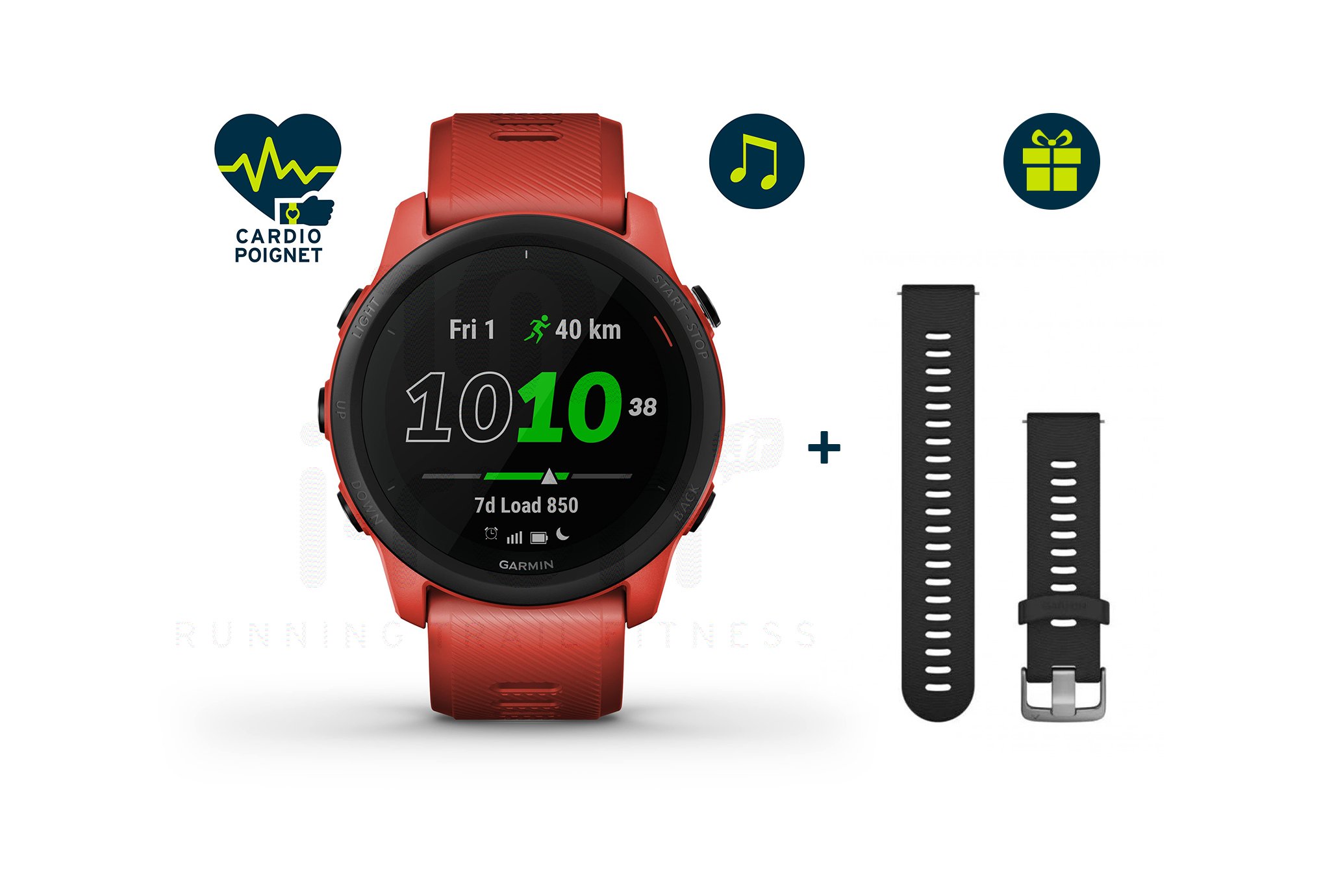 Garmin Forerunner 745 inklusive 22 mm-Silikonarmband