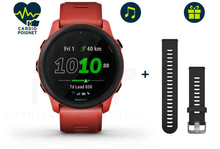 Garmin Forerunner 745 inklusive 22 mm-Silikonarmband