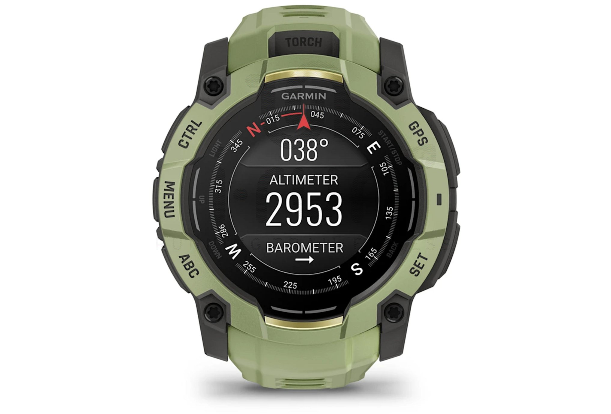GARMIN  - Montre GPS - Instinct 3 50mm AMOLED Fern Green/Gray  - Vert
