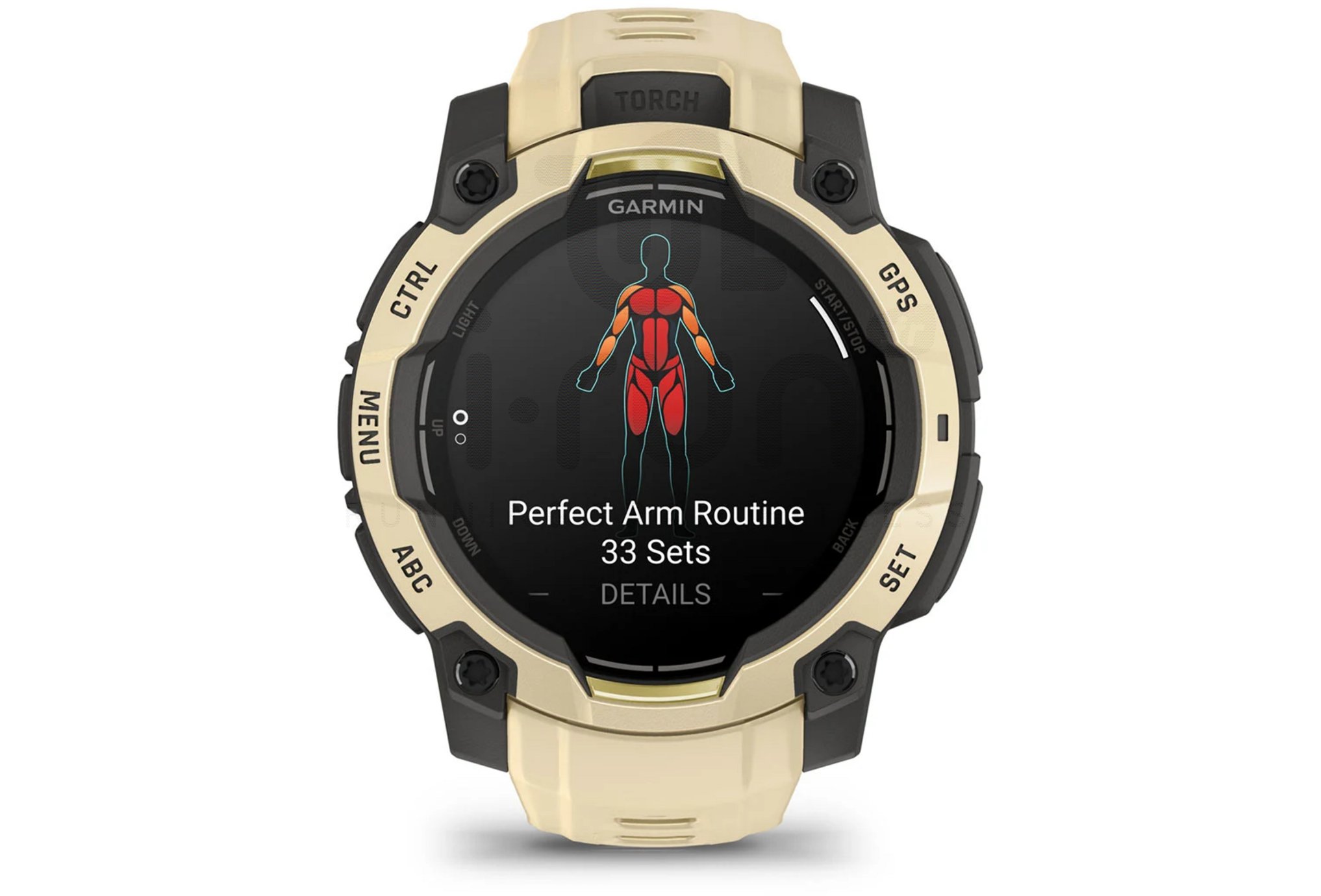 GARMIN  - Montre GPS - Instinct 3 45mm AMOLED Citrine/Gray  - Beige