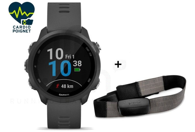 Garmin Pack Forerunner 245 + Ceinture cardio-fr�quencem�tre textile 