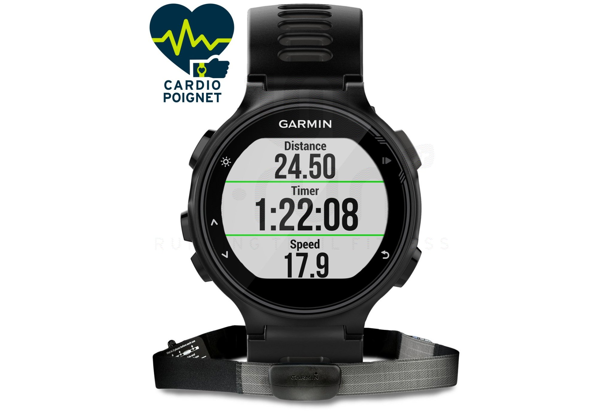 Garmin Pack Forerunner 735XT + Ceinture HRM3 Textile 
