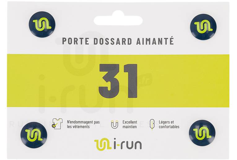 i-run.fr Aimants Accroche-Dossards 