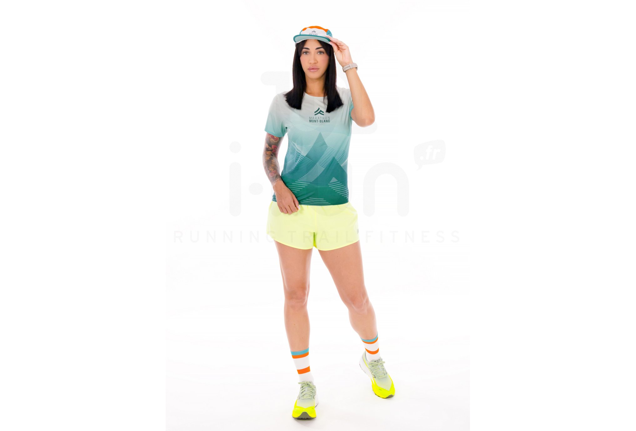 i-run.fr T-Shirt Performance Damen Marathon du Mont-Blanc