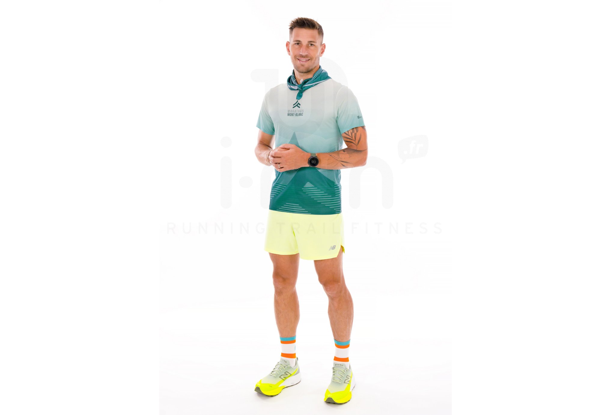 i-run.fr T-Shirt Performance Herren Marathon Mont-Blanc
