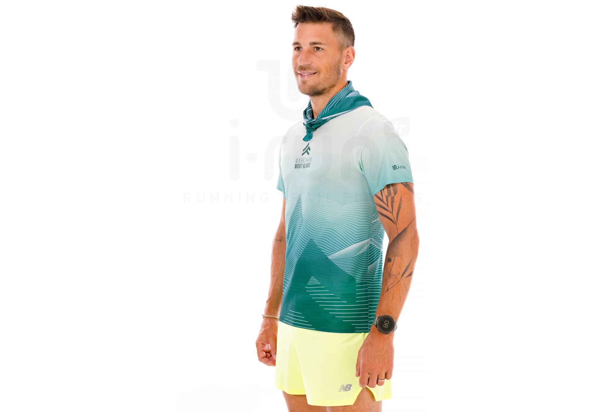 i-run.fr T-Shirt Performance Herren Marathon Mont-Blanc