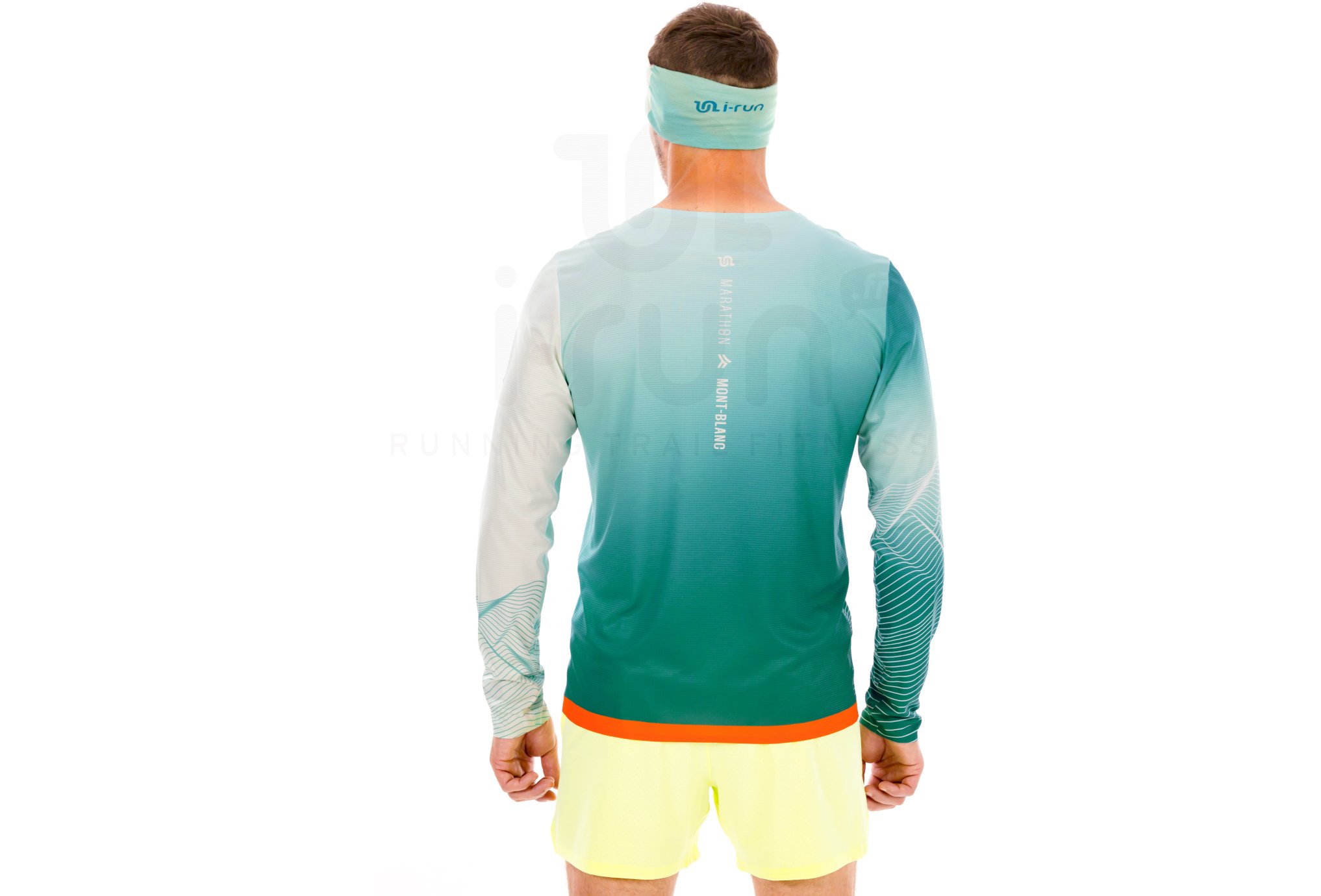i-run.fr Langarmshirt Performance Herren Marathon Mont-Blanc