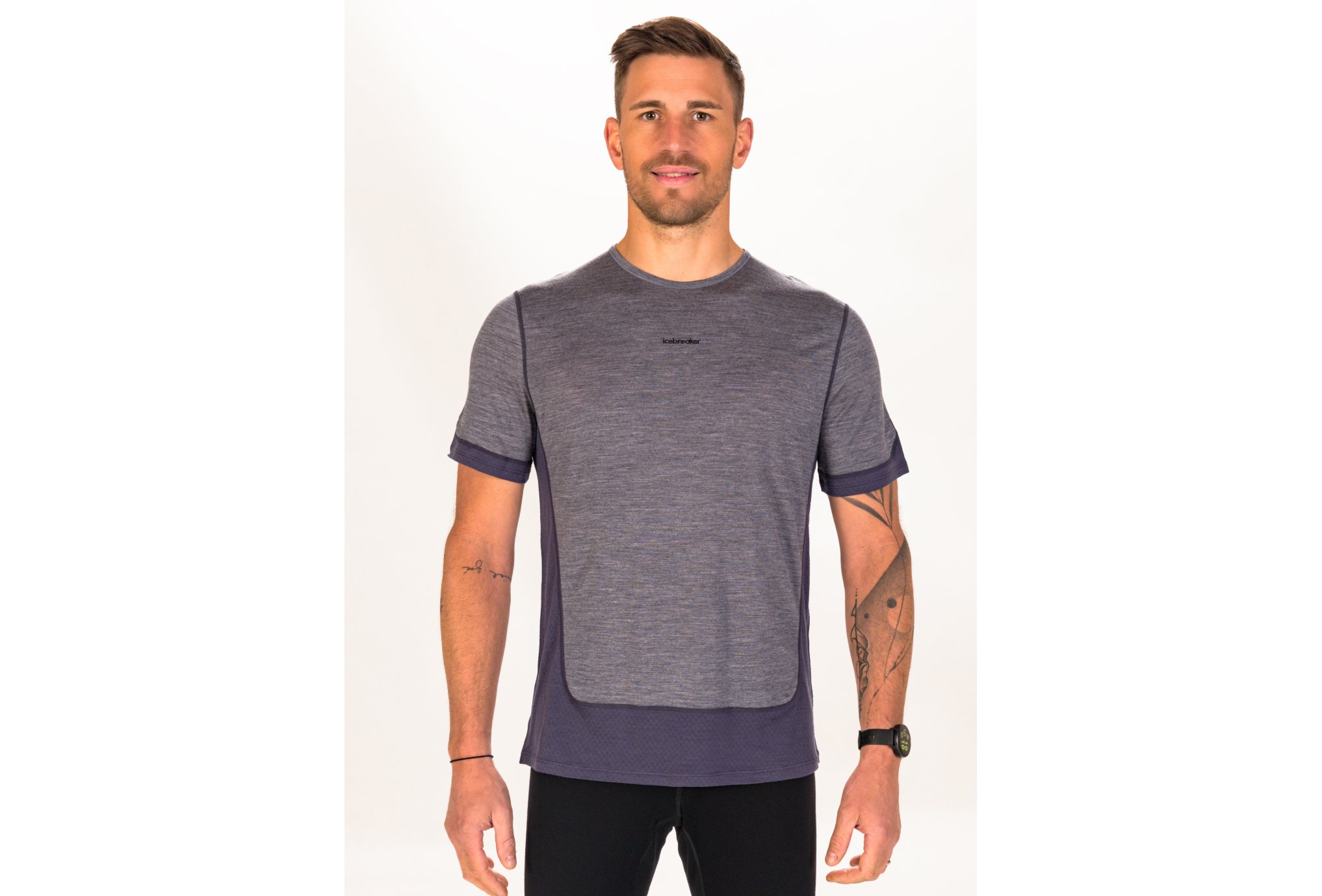 Icebreaker Mérinos 125 ZoneKnit Energy Wind M vêtement running homme