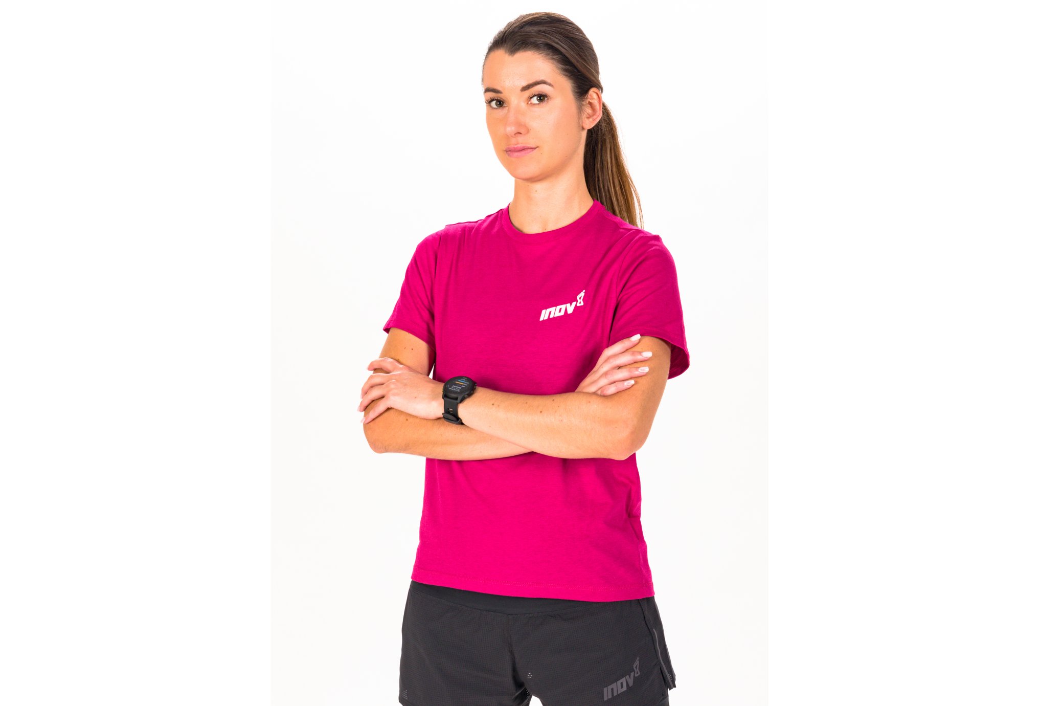 T-Shirt Inov-8 Graphic Skiddaw pour Femme - Framboise - taille 10