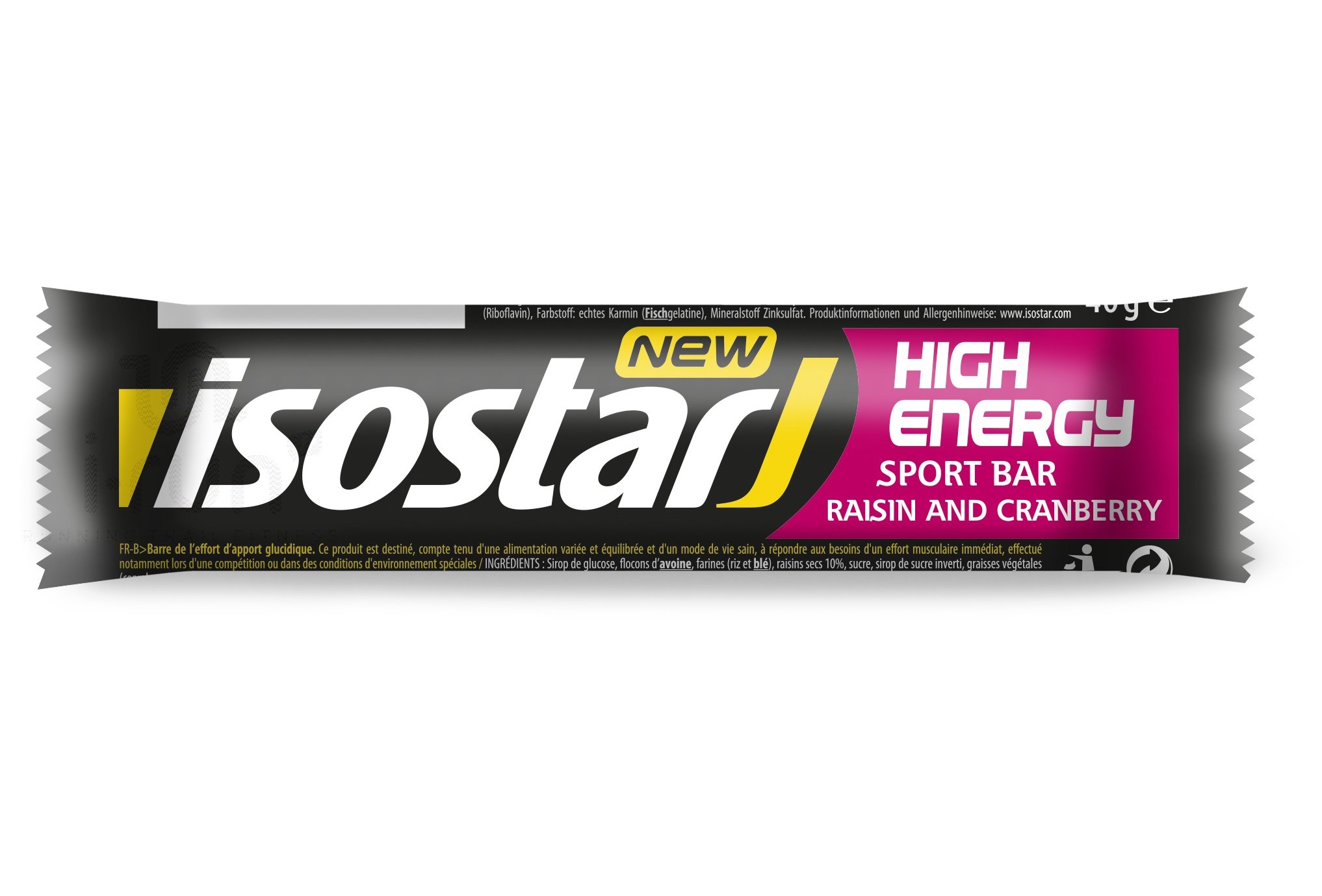 Isostar Barrita energ�tica High Energy -pasas y ar�ndanos