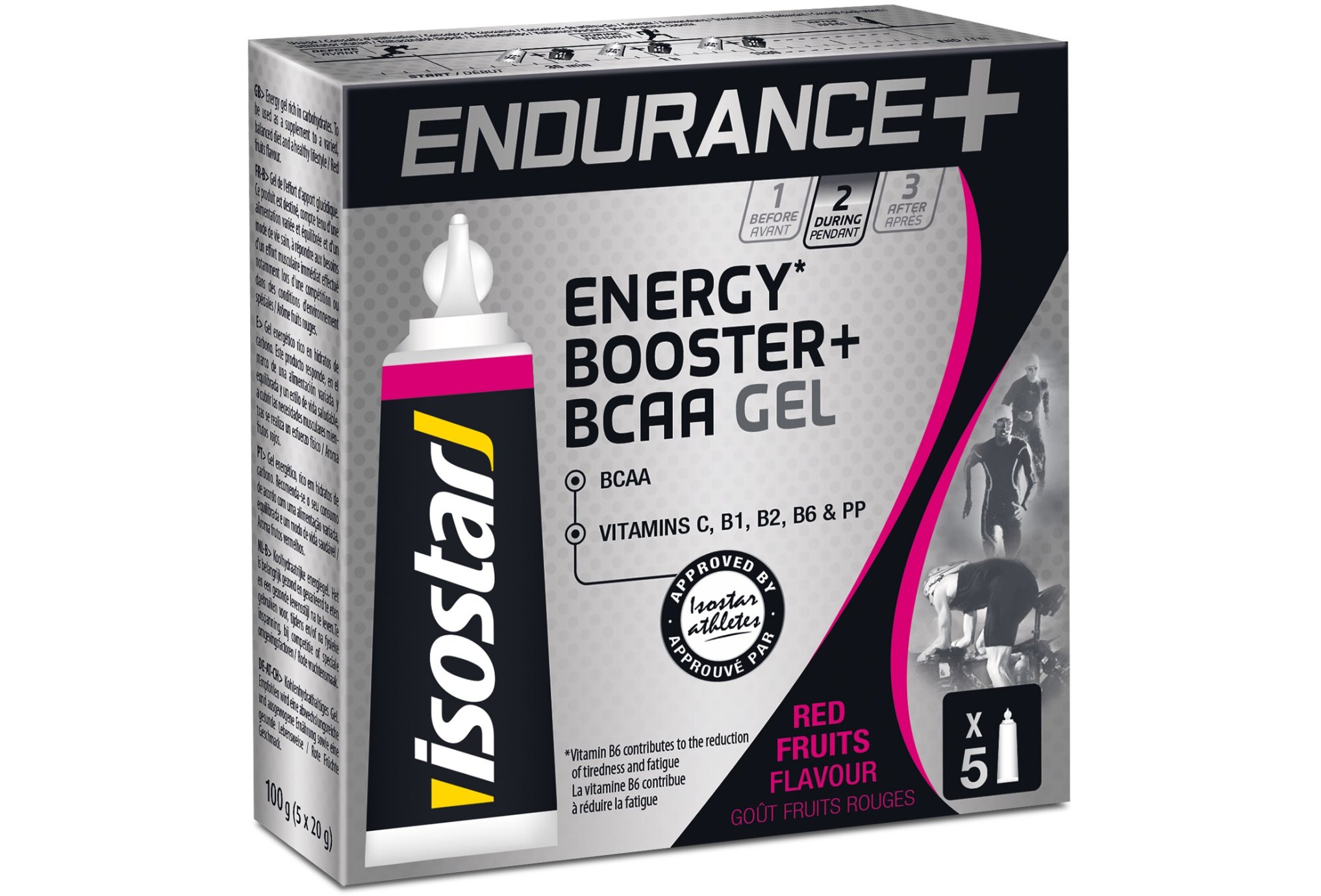 Isostar Gel Larga Distancia Energy + B.C.A.A - Frutos Rojos
