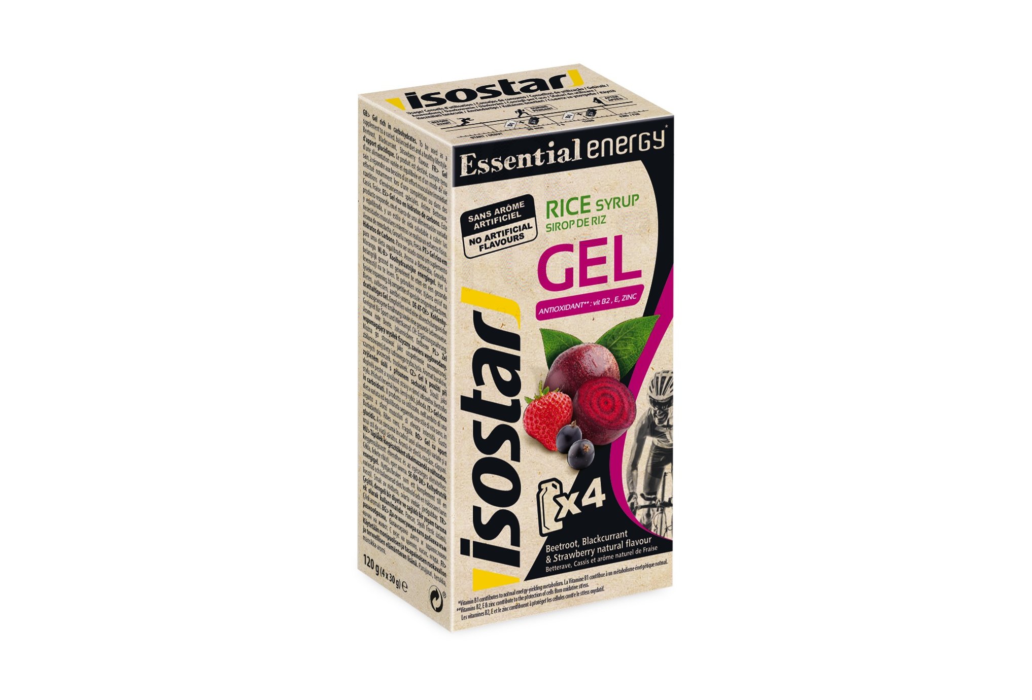 Isostar Gel energ�tico Essential Remolacha, Grosella, fresa