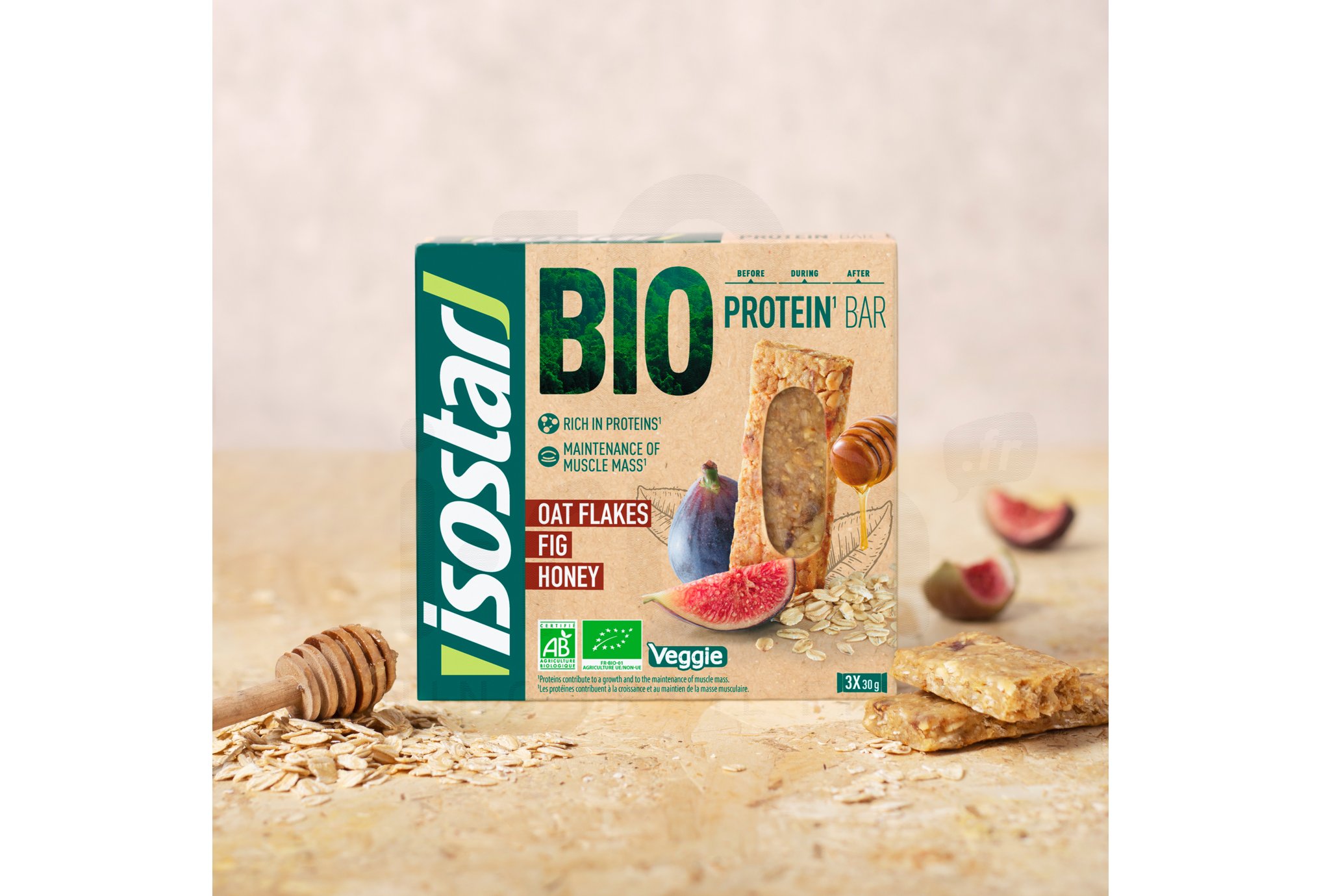 Isostar Protein Bar Bio - Figues, dattes et miel