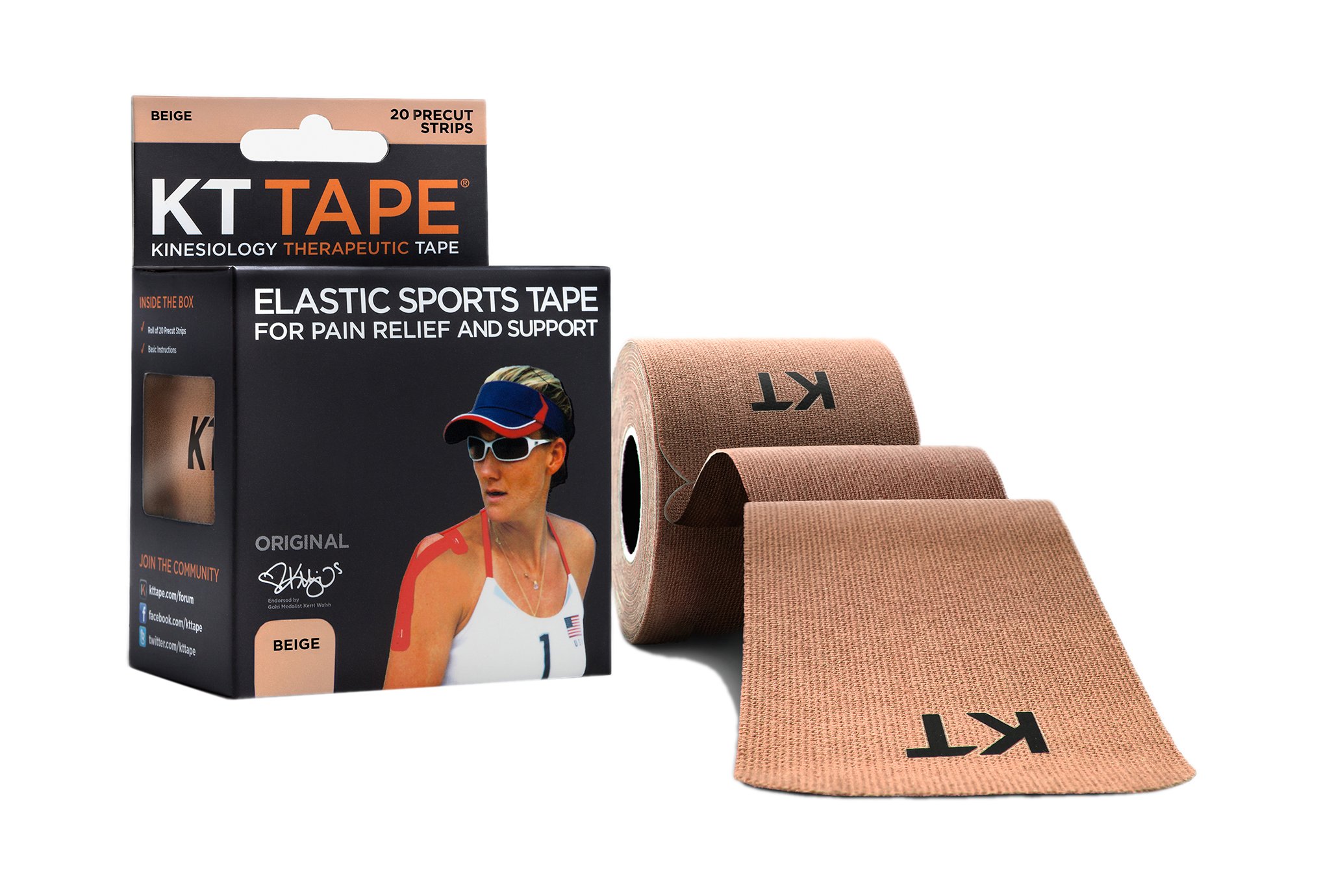 KT Tape Original Coton Pré-découpé Protection musculaire & articulaire