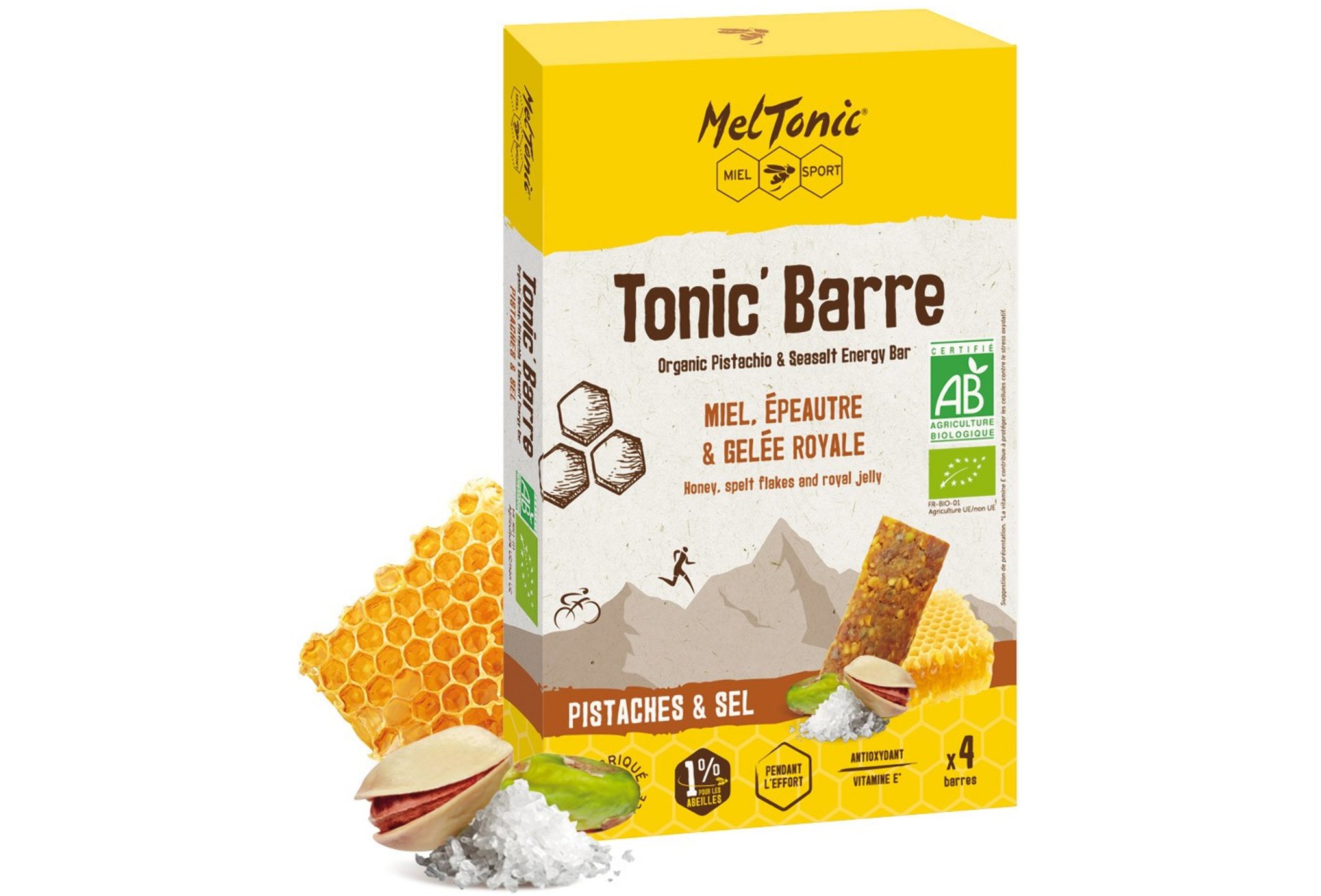 MelTonic Étui Tonic'Barre Bio - Pistaches, Fleur de sel de Guérande et Miel Diététique $scat.CAT_NOM
