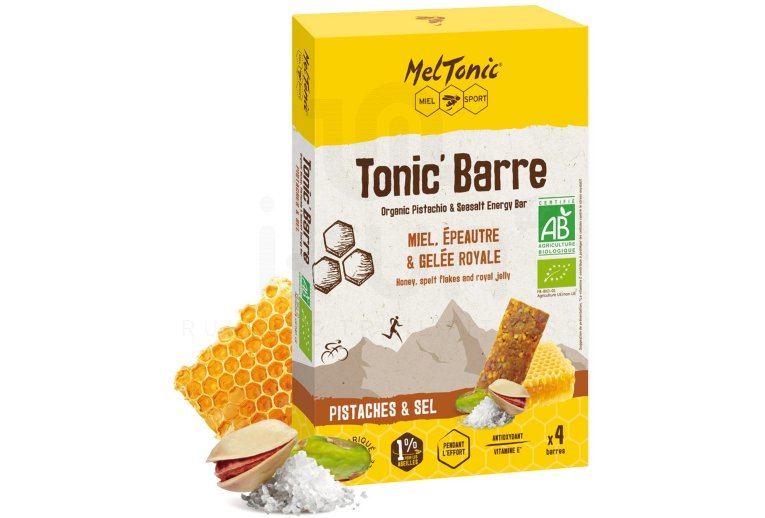 MelTonic �tui Tonic'Barre Bio - Pistaches, Fleur de sel de Gu�rande et Miel 